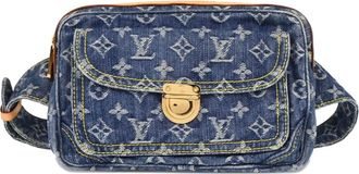 Louis Vuitton Borsa denim con monogramma 2007 - Blu