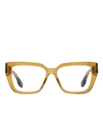 Victoria Beckham rectangular-frame glasses - women - Acetate - One Size - Brown