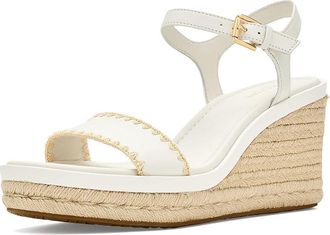 Cole Haan Cloudfeel Asbury Espadrille Wedge Sandals Womens Dress Sandals Powder Leather/Natural Raffia : 10.5 B - Medium