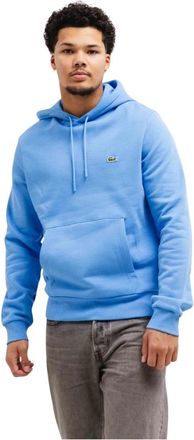 Lacoste Fleece Hoodie - Heren - Hoodies - Blauw - S - Katoen - Hoodies & sweatvesten
