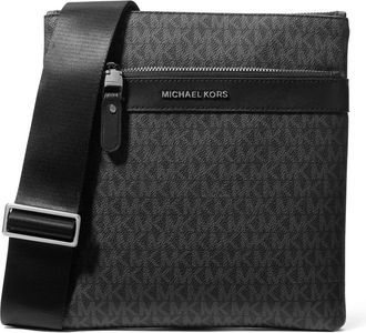 Michael Kors Hudson Signature Crossbody - Heren - Schoudertassen - Zwart - ONE Size - Polyester - Tassen