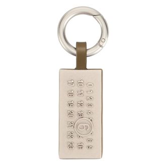 Maison Margiela Keyrings, female, Gray, Size: ONE SIZE Numeric Tag Keyring