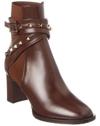 Valentino Rockstud 90 Leather Bootie