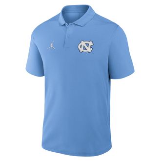 Nike Jordan Mens North Carolina Primetime Victory Primary Logo Jordan Brand Dri-FIT College Polo in Blue | 03584EYNCN-4SD