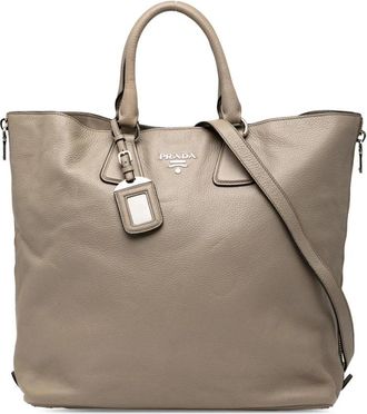 Prada Pre-owned Leren Shopper Tas - Dames - Vintage Shopper - Bruin - ONE Size - Leer - Vintage