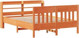 vidaXL Bed Frame without Mattress Wax Brown 150x200 cm King Size Solid Wood Pine Vidaxl