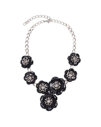 Carolina Herrera CZ Metal Flower Necklace