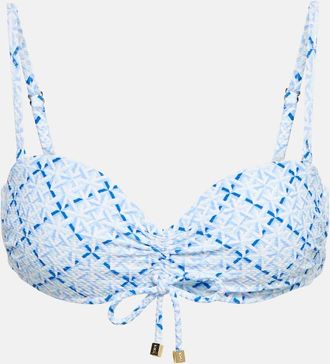 Heidi Klein Grand Cayman ruched bandeau bikini top