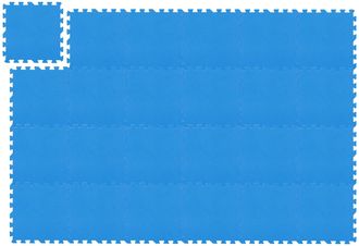 Relaxdays Relaxdays - 120 Piezas Suelo Goma Eva, Alfombra Puzzle, Esterilla Fitness, Tatami Gimnasio, 10,8 M&sup2;, 30x30 Cm, Azul