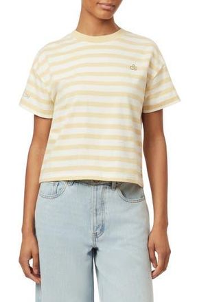 Scotch & Soda Boxy Yarn Dye Stripe T-Shirt in Yellow Stripe/sugar Swizzle at Nordstrom Rack, Size X-Small