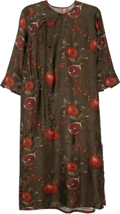 Uma Wang Abito con stampa grafica - Marrone