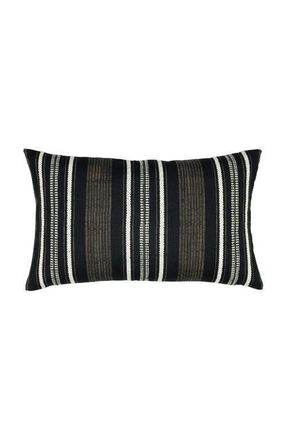 Elaine Smith Pathway Textured Stripe Indoor & Outdoor Woven Accent Pillow in Ebony at Nordstrom, Size 12X20