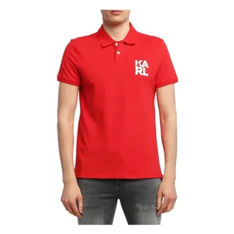 Karl Lagerfeld Polo Shirts, male, Red, Size: XL Polo 100% Cotone