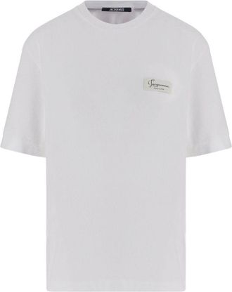 Jacquemus Boxy White T-Shirt With Minimalist Patch Detail