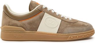 Valentino Garavani Upvillage Panelled Suede Sneakers - Beige - 44 (IT44 / UK10)