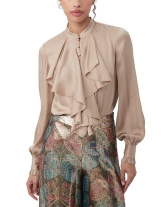Trina Turk St. Marks 2 Silk-Blend Top