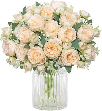 No Brand Ramo De Flores Artificiales Con Peon&iacute;as Para Decoraci&oacute;n De Mesas Y Fiestas