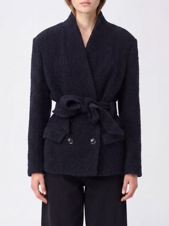Isabel Marant Cappotto corto doppiopetto in lana e alpaca con cintura in vita