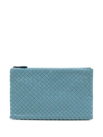 Bottega Veneta 2012-2025 Nappa Intrecciato clutch bag - unisex - Nappa Leather - One Size - Blue