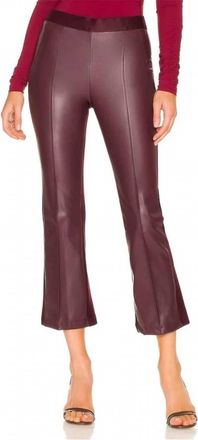 Bailey 44 Eco Leather Pant In Maroon/burgundy