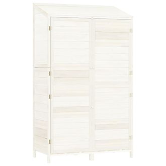 vidaXL Cobertizo De Jard&iacute;n Madera Maciza Abeto Blanco 102x52x174,5cm Vidaxl
