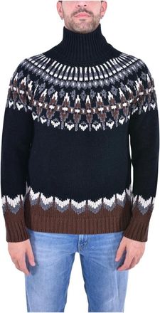 Dondup Truien & Vesten, Heren, Veelkleurig, XL, Wol, Trui met lange mouwen en borduurwerk