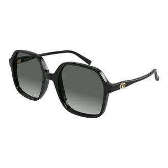 Valentino Light V Acetate Sunglasses - female - Valentino - Sunglasses - Black - 56 MM - Accessories