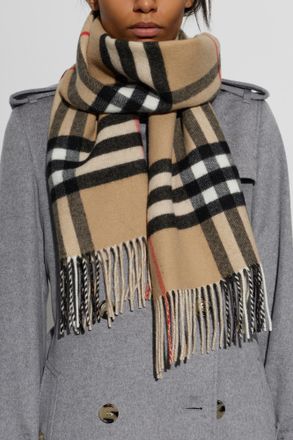 Burberry Cashmere Scarf, Unisex, Beige