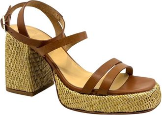 Castaner Victoria Espadrille - Dames - Sandalen met hakken - Bruin - 36 EU - Leer - Schoenen