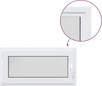 vidaXL Ventana De S&oacute;tano Risor 100 X 55 Cm Pvc Y Vidrio Vidaxl