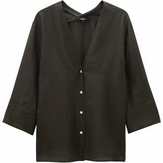 someday Zimonia Blouse - Dames - Blouses & Shirts - Bruin - Maat: XL Satijn
