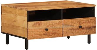 vidaXL Vidaxl - Mesa de centro madera maciza de acacia 80x54x40 cm