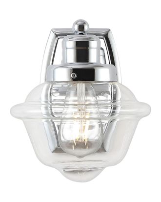 Jonathan Y Designs Jonathan Y Orleans 7In 1-Light Iron/Glass Schoolhouse Led Vanity Light