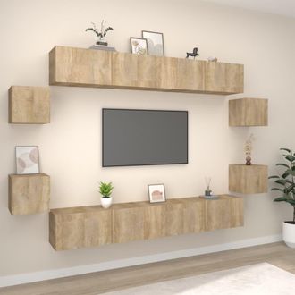 vidaXL Furniture Limited - Set De Muebles Para Tv 8 Pzas Madera