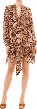 Misa Cindy Mini Dress In Brown