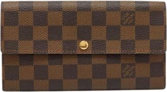 Louis Vuitton Pre-owned Wallets, female, Brown, Size: ONE SIZE Pre-owned Coated Canvas Wallet