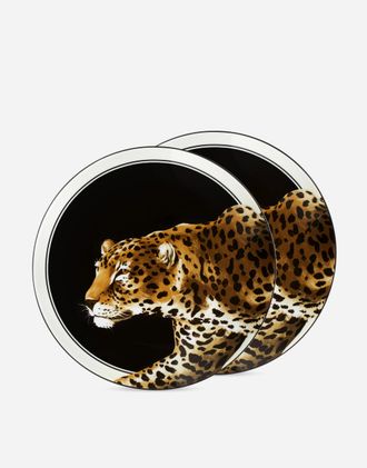 Dolce & Gabbana Set 2 Piatti Piano - Flat Plates Multicolor Onesize