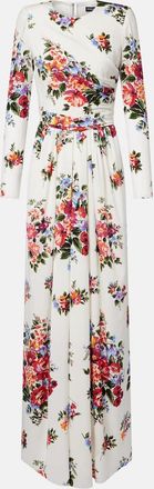 Dolce & Gabbana Abito lungo in charmeuse di misto seta