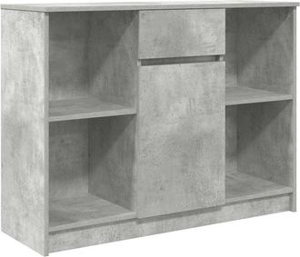 vidaXL Vidaxl - Credenza Con Cassetto Grigio Cemento 101x35x76 Cm In Truciolato