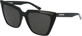 Balenciaga Zonnebrillen - Dames - Zonnebrillen - Zwart - 55 MM - Accessoires