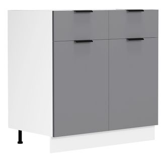 ebuy24 Gabinete De Cocina Vcm Dimensiones Aprox. Al. 82 X An. 80 X. T. 46 Cm Gabinete Con Dos Puertas Giratorias Y Dos Cajones Muebles De Cocina - Fasola (bl
