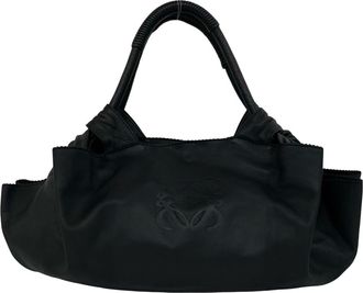 Loewe Black Leather Shoulder Bag Tote Bag (Pre-Owned)