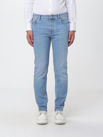Brunello Cucinelli Jeans straight fit a vita media in denim di cotone