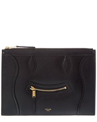 Celine Celine Medium Leather Pouch