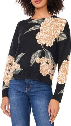 Vince Camuto Print Pullover Sweater in Pirate Black at Nordstrom Rack, Size X-Large