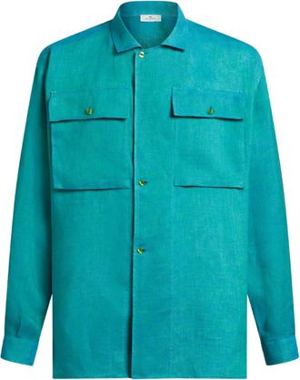 Etro Camicia in lino - Blu