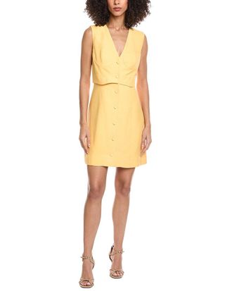 Sandro Woven Linen-Blend Dress