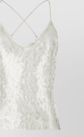 Norma Kamali sequined v-neck sleeveless maxi dress