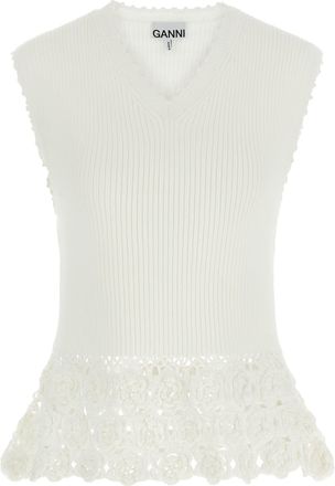 Ganni Ganni Organic Cotton Sleeveless Womens Jacket