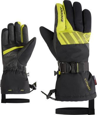 Ziener Skihandschuhe ZIENER GHALION-Z AS glove man, Herren, Gr. 8,5, schwarz (schwarz.electric grass), Materialmix, Handschuhe Skihandschuhe